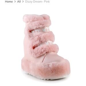 Anthony Wang Dizzy Dream Wedge Pink Women's Platform Boots size 6